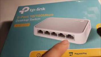 Unboxing of the TP Link TL SF1005D Desktop Switch