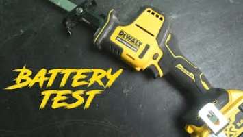 DeWALT DCS369 reciprocating saw battery test