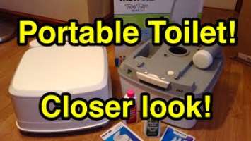 Portable Toilet Unboxing & Closer Look: Thetford Porta Potti Qube 365