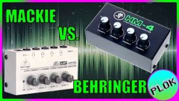 Behringer HA-400 vs. Mackie HM-4 Headphone Amplifier Comparisons + Sound/Noise Tests