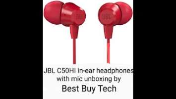 JBL C50HI in-ear headphones unboxing || Best Buy Tech ||