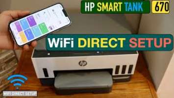 HP Smart Tank 670 WiFi Direct Setup.