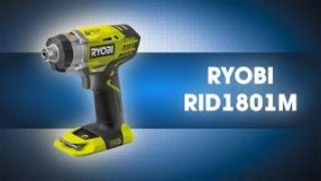 Импакт.  Аккумуляторный шуруповерт Ryobi ONE+ RID1801M