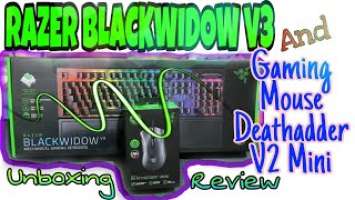 Razer Blackwidow V3 and Deathadder V2 Mini Review/Unboxing PH.