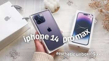 ✨New new✨iPhone 14 pro Max 256 GB deep purpleUnboxing+ Aesthetic Accessories☁️