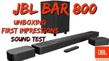 JBL BAR 800 5.1.2 - 720 Watts - Unboxing, First Impressions and Sound Test