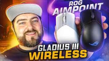 ROG Gladius III Wireless AimPoint  Беспроводная игровая мыш под киберспорт csgo 2