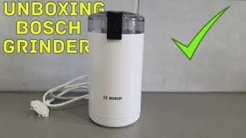 Unboxing BOSCH rotating blade coffee grinder TSM6A011W