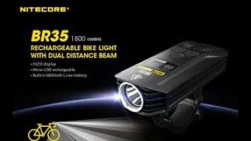 NITECORE BR35 1800 Lumens Rechargeable Bike Light with Dual Distance Beam