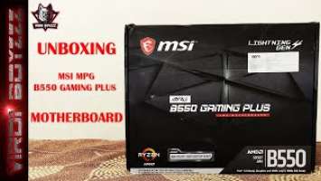 UNBOXING MSI MPG B550 GAMING PLUS | B550 Motherboard for Ryzen CPU