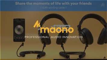 MAONO AU-MH601 Over Ear Stereo Monitor Closed Back Headphones for Music, DJ, Podcast