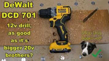 Dewalt DCD701 Brushless 12v drill unboxing and comparison to its big brothers.