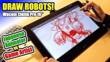 How pros can draw Robots instantly !【Using Wacom Cintiq Pro 16"】