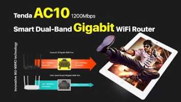 Tenda AC10 1200Mbps Wireless Smart Dual-Band Gigabit WiFi Router (Quick Unboxing)