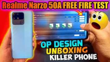 Realme Narzo 50A Free Fire Test | realme narzo 50a free fire gameplay + Battery Drain Test(unboxing)