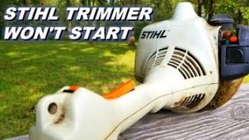 Stihl FS 55RC  trimmer won't start fix