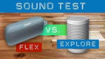 Bose SoundLink Flex vs. Bang & Olufsen Beosound Explore. Audio quality sound test.