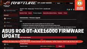 ASUS GT-AXE16000 Firmware Update Feb 2023