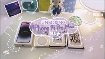 iPhone 14 Pro Max Unboxing [deep purple] with accessories  #iphone14 #iphone14promax #deeppurple
