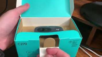 Logitech C270 Webcam Unboxing and Tests --- Setup Redesign 2021