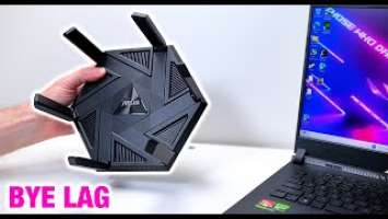 Unleash Gaming God Mode with the Super Fast Asus RT AXE7800 Tri band WiFi 6E Router Say Goodbye LAG