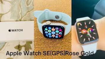 APPLE WATCH SE GOLD ALUMINUM CASE STARLIGHT SPORT BAND | UNBOXING +SET UP| Arlyn Aquino Vlog