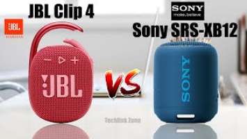 JBL Clip 4 vs Sony SRS-XB12 Bluetooth Speaker Comparison.