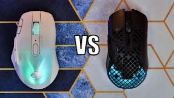 SteelSeries Aerox 5 vs Roccat Kone XP Air mouse comparison - my two fave large ones