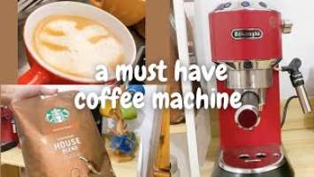 daily vlog ☕️ : coffee shop experience at home. delonghi dedica unboxing (ASMR)