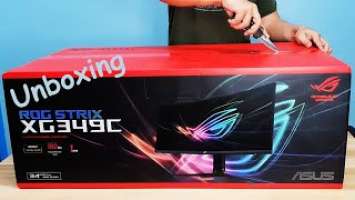 ASUS ROG STRIX XG349C 34" Curved Gaming Monitor | Unboxing and Initial Setup