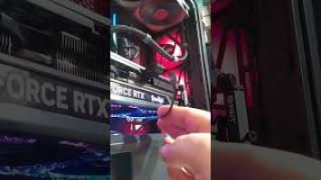 Подключение кабеля ARGB синхронизации на видеокартах Palit  GeForce RTX 4080 GAMEROCK #shorts