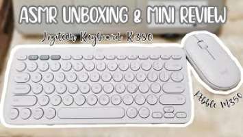 asmr unboxing + review: logitech keyboard k380 & logitech pebble m350//DINIS RIVERA