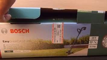 Unboxing BOSCH 18V EasyGrassCut 18 230 Cordless grass trimmer - Bob The Tool Man