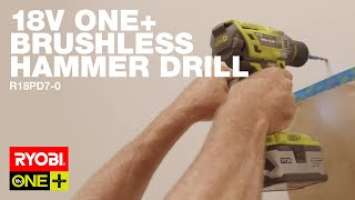 RYOBI: 18V ONE+ Brushless Hammer Drill (R18PD7-0) reviewed by Barry Du Bois