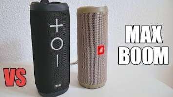 ТЕРЕБИТ БАСОМ Tribit MAXBOOM VS JBL Flip 4