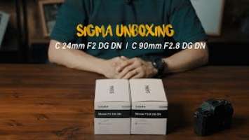 시그마의 프리미엄 단 렌즈 2종 박스까기  I  SIGMA UNBOXING : C 24mm F2 DG DN & C 90mm F2.8 DG DN