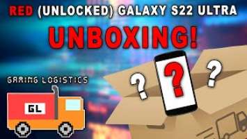 RED (Unlocked) Galaxy S22 Ultra Unboxing \\ DIRECT From Samsung!