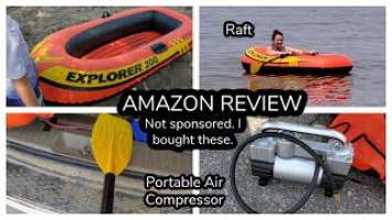 Explorer 200 Boat Set INTEX RAFT | GSPSCN Portable Air Compressor REVIEW