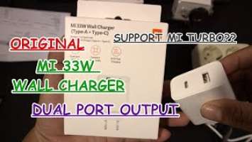 Beli Charger Original Xiaomi Mi 33W Wall Charger Dual Port Apakah Support Mi Turbo Charge?