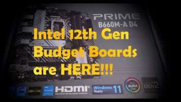 Budget Intel 12th Gen mobos are IN. Unboxing ASUS Prime B660MA-D4 DDR4 Motherboard. NOT a review ok.