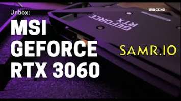 New MSI GeForce RTX 3060 OC Edition 12GB  Graphics Card Unboxing