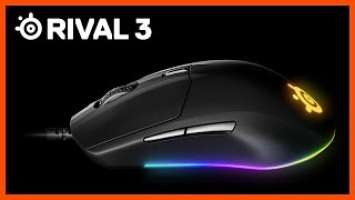 Rival 3: Hyper-durable SteelSeries Mouse with Prism lighting