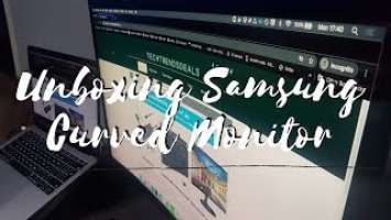 Unboxing Samsung C24F390 Curved Monitor | WFH Desk Setup | #techtrends