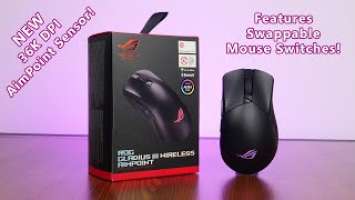 36K DPI Wireless Gaming Mouse with Swappable Switches? ASUS ROG Gladius III Wireless AimPoint Review