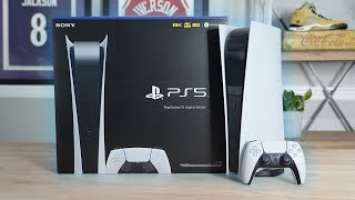 Sony PLAYSTATION 5 Digital Edition UNBOXING & PS5 GIVEAWAY