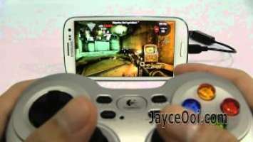 Playing DEAD TRIGGER with Logitech Wireless Gamepad F710 on Samsung Galaxy S3