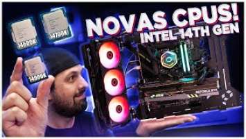 MONTANDO um PC pra testar os novos Intel Core 14ª! i9 14900K, i7 14700K e i5 14600K!