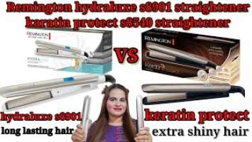 Best Remington hair straightener| hydraluxe s8901 VS karatin protect s8540 review +demo