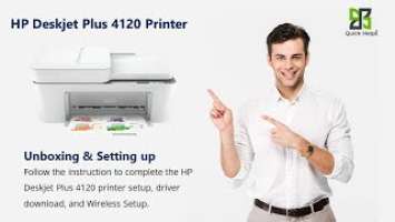 HP Deskjet Plus 4120 printer setup | Unbox HP Deskjet Plus 4120 printer | Wi-Fi setup