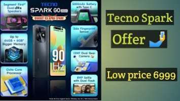 Deal of the day: TECNO Spark Go 2024 (Gravity Black,6GB* RAM, 64GB ROM)| Segment First 90Hz Dot-in